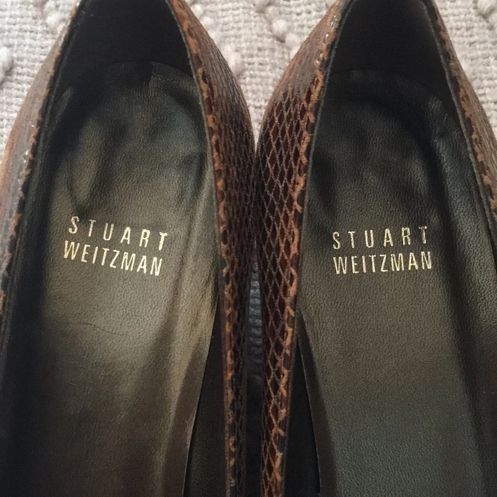Stuart Weitzman Snakeskin Wedges